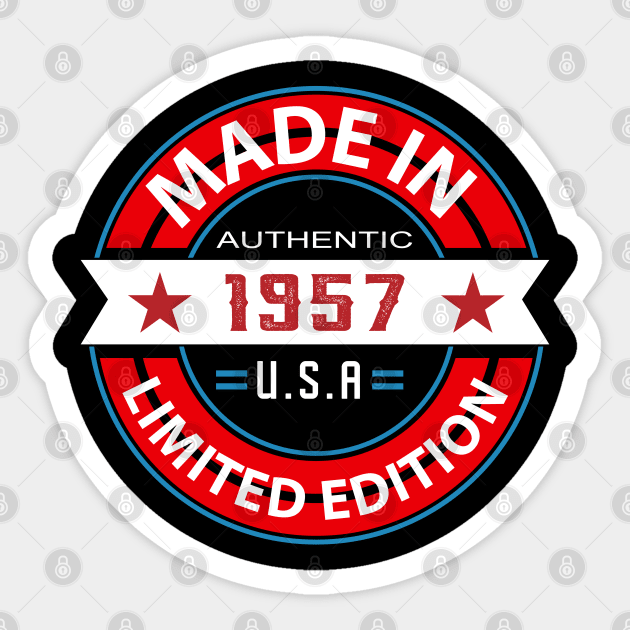 1957 66 Year Sticker by HB Shirts